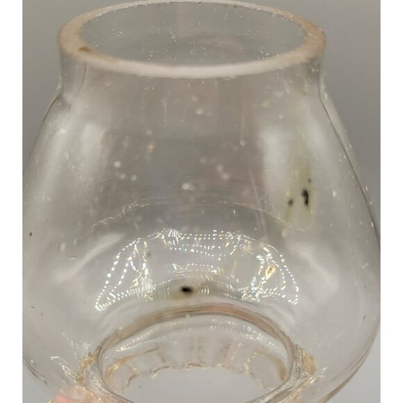 Peach Glass Lamp Shade Vintage Blown Glass Crimped Edge - Picture 9 of 10